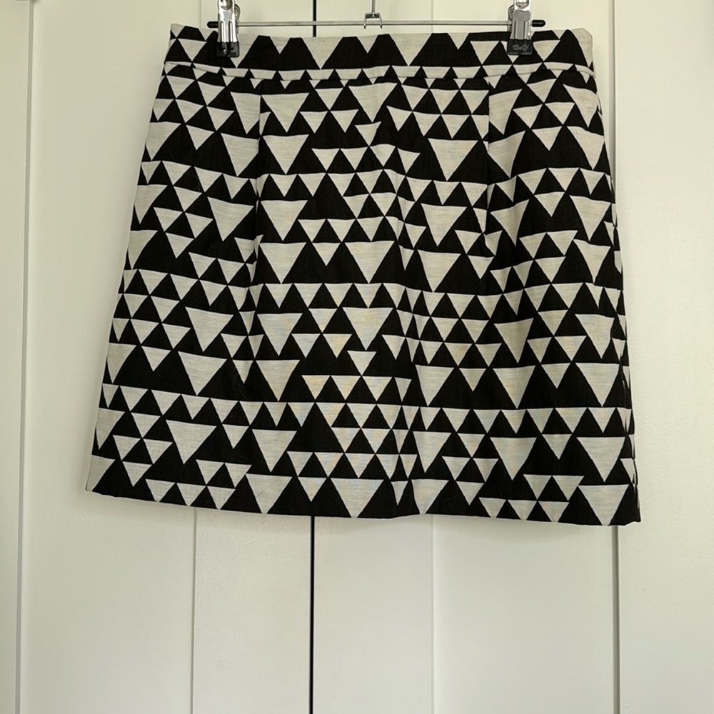 J. Crew triangle print mini skirt